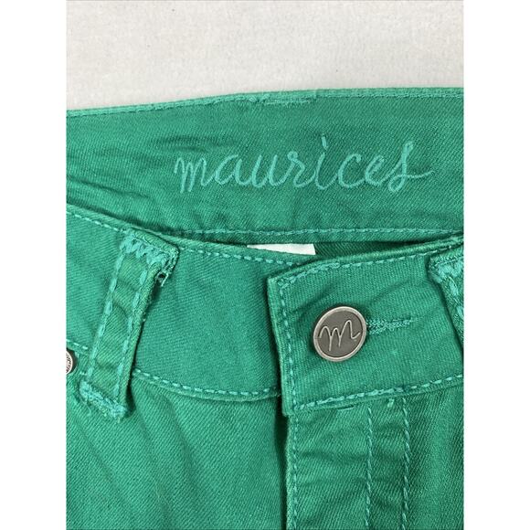 Maurice Jeans Womens Medium‎ Green Denim Straight Stretch Comfy - Picture 3 of 12